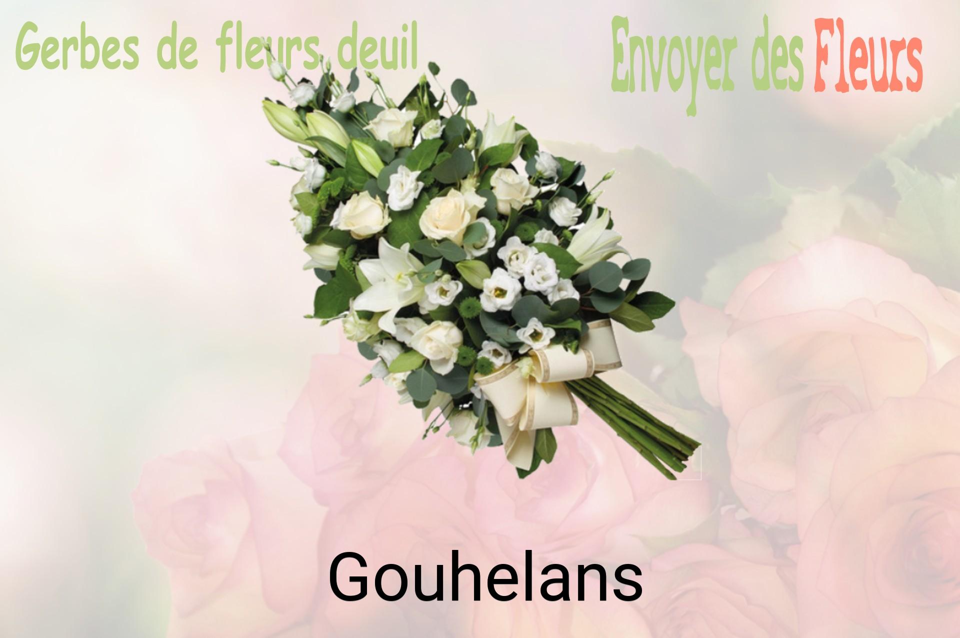 Gerbe de fleurs de deuil livrée à Gouhelans